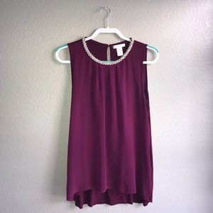 Beaded sleeveless top